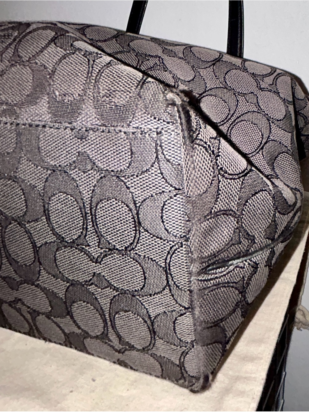Coach Authentic Taylor Tote in Signature Jacquard with Fashion Heart Patch. - Picture 11 of 16